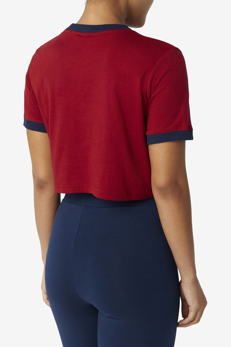 Red / Navy Women's Fila Khaleesi T Shirts | dZXqfHFA1wv