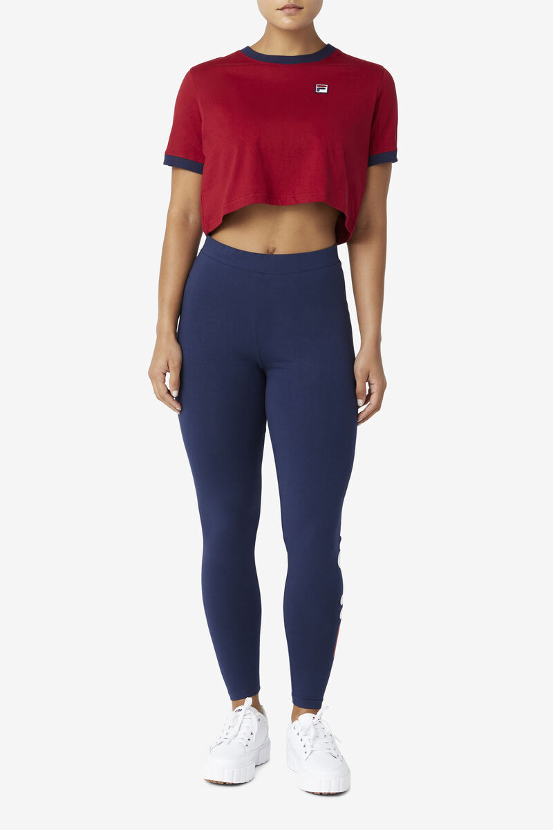 Red / Navy Women's Fila Khaleesi T Shirts | dZXqfHFA1wv