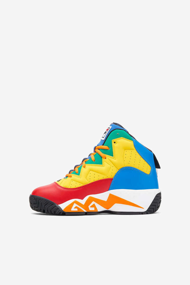 Red / Royal Blue / Lemon Kids' Fila Big Mb Basketball Shoes | j4oCtMdtqUo