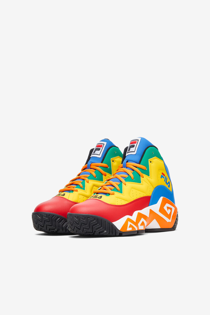 Red / Royal Blue / Lemon Kids' Fila Big Mb Basketball Shoes | j4oCtMdtqUo