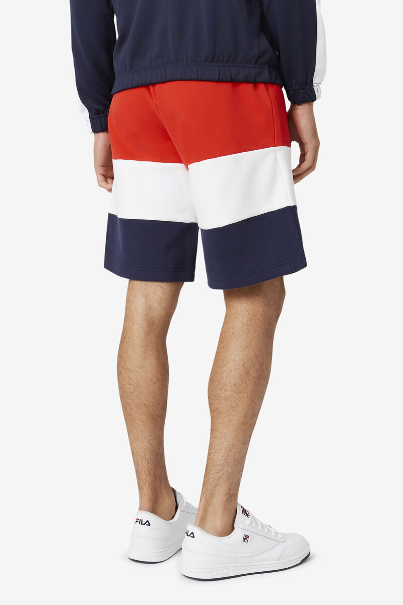 Red / White / Navy Men's Fila Alanzo Short Shorts | Sfm6UM3YF2S