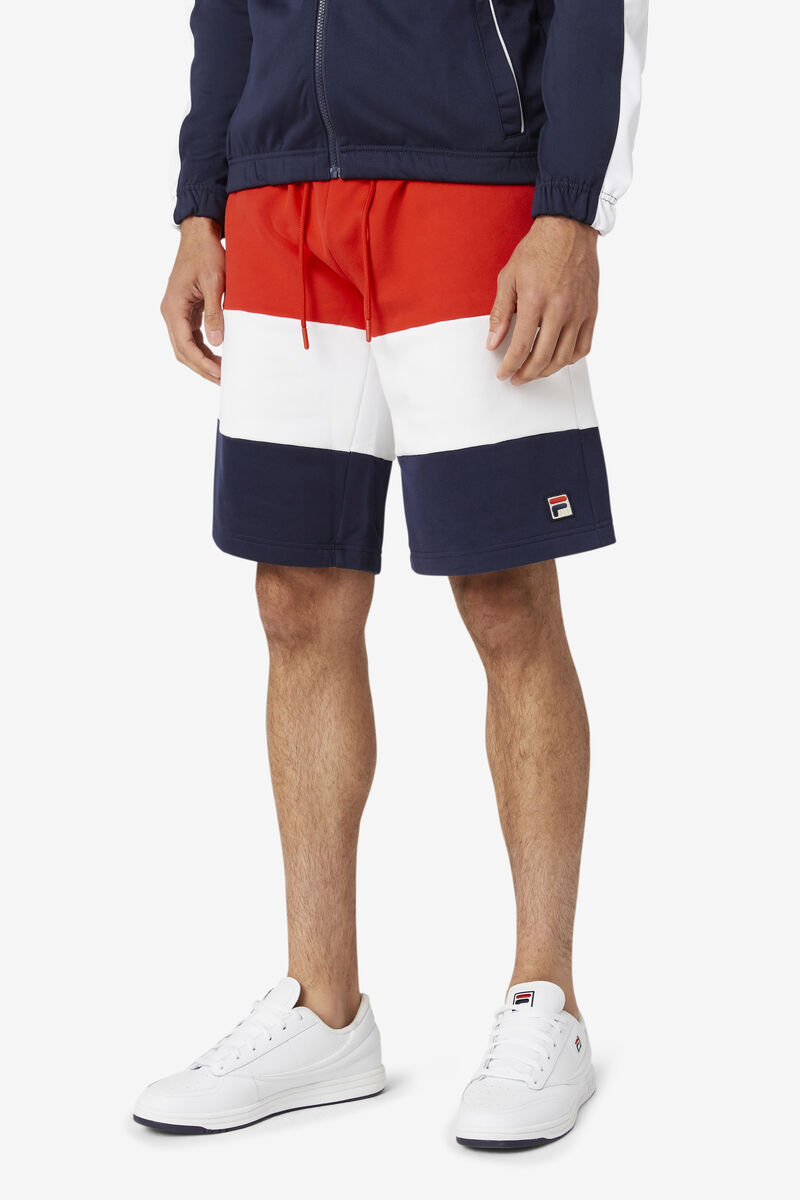 Red / White / Navy Men's Fila Alanzo Short Shorts | Sfm6UM3YF2S