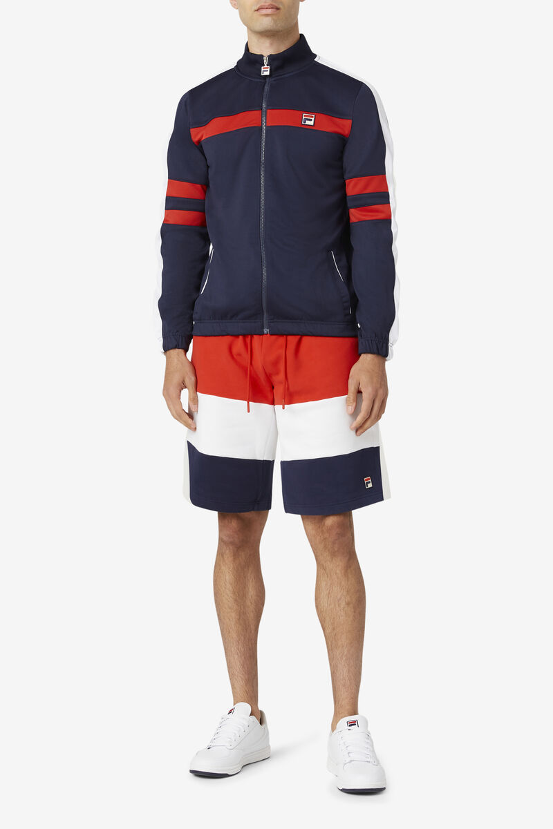 Red / White / Navy Men's Fila Alanzo Short Shorts | Sfm6UM3YF2S