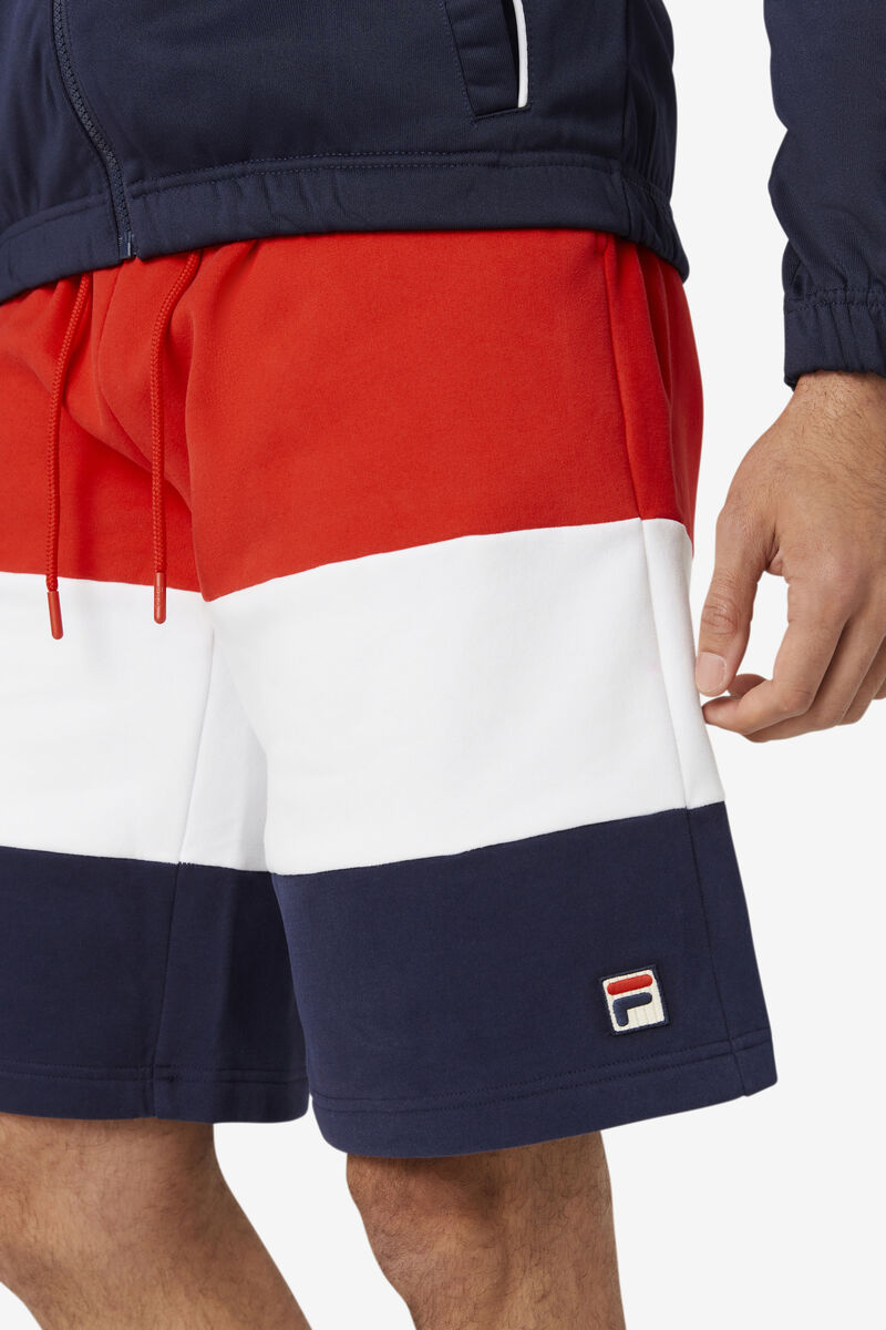 Red / White / Navy Men's Fila Alanzo Short Shorts | Sfm6UM3YF2S