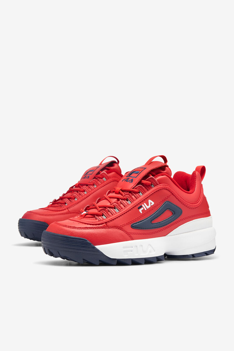 Red / White / Navy Men's Fila Disruptor 2 Premium Platform Shoes | 6PGzNbvD7Cq