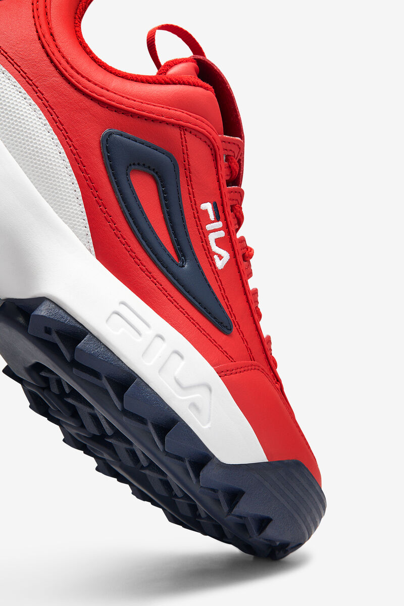 Red / White / Navy Men's Fila Disruptor 2 Premium Platform Shoes | 6PGzNbvD7Cq