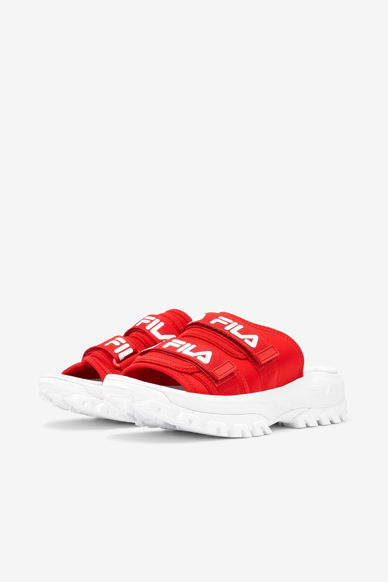 Red / White / White Women's Fila Outdoor Slide Slides | R3C4yRSAJtZ