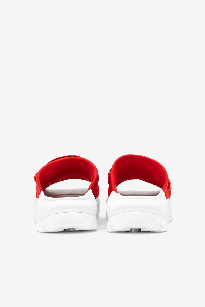 Red / White / White Women's Fila Outdoor Slide Slides | R3C4yRSAJtZ