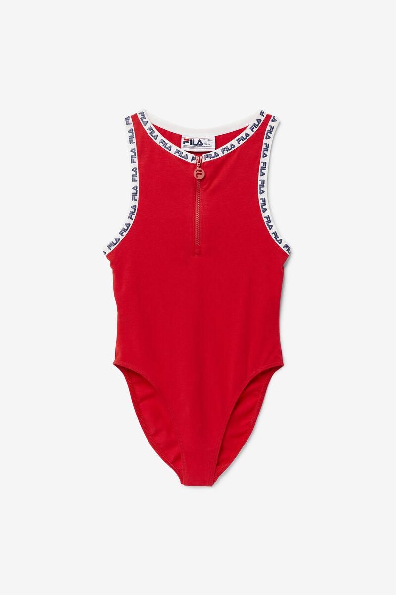 Red / White Women\'s Fila Ulka Bodysuit Bodysuits | wuVUGqDI2bP