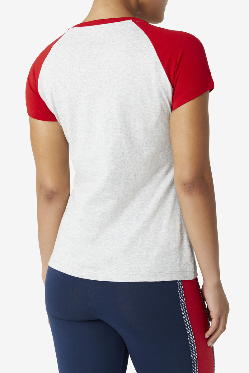 Red Women's Fila Baseball T Shirts | vf3Bfz6DURB