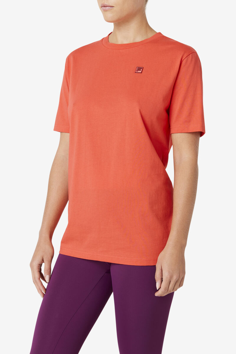 Red Women's Fila Doran T Shirts | 3E7cQgsd1Ox