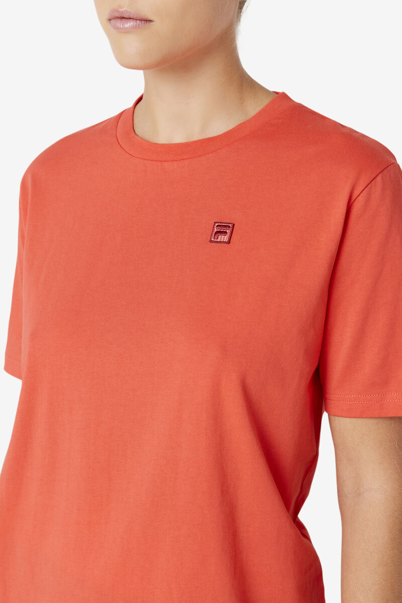 Red Women's Fila Doran T Shirts | 3E7cQgsd1Ox