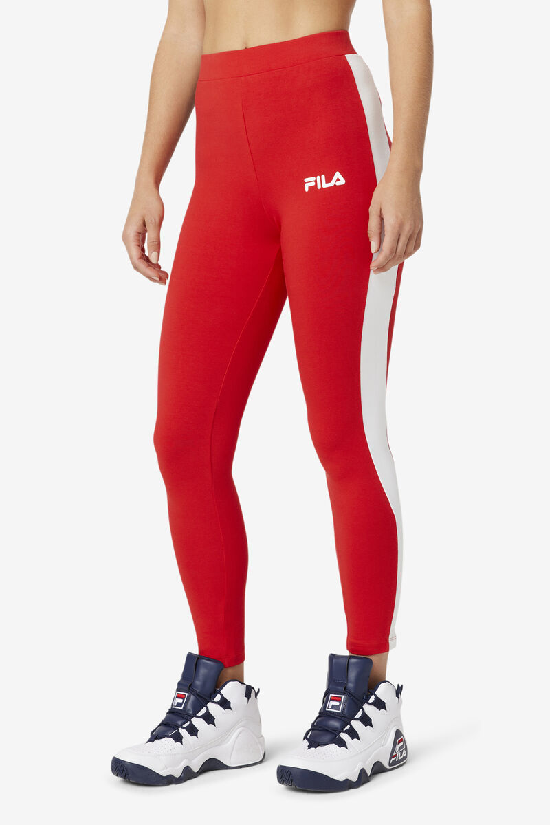 Red Women's Fila Mercy Legging Leggings | h9tcXiIsc1d