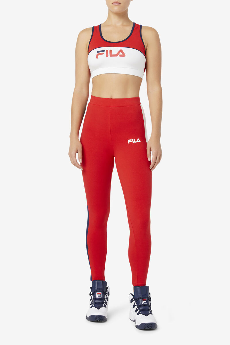 Red Women's Fila Mercy Legging Leggings | h9tcXiIsc1d