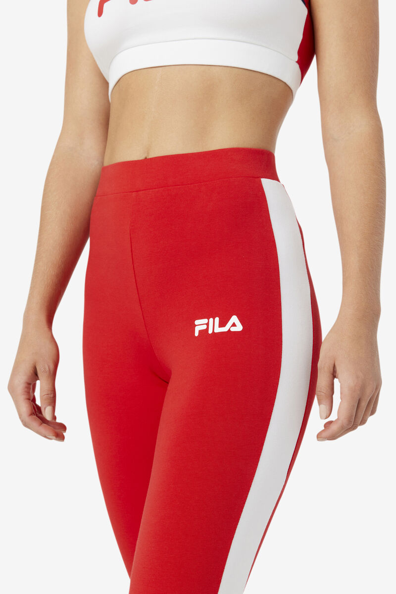 Red Women's Fila Mercy Legging Leggings | h9tcXiIsc1d