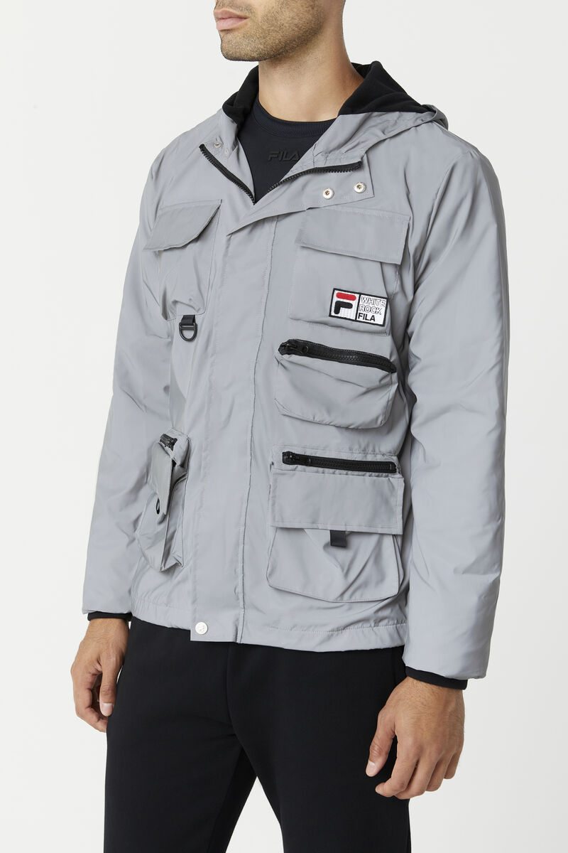 Silver Men's Fila Grivola Shell Jacket Jackets | MU8WnIxHiNa