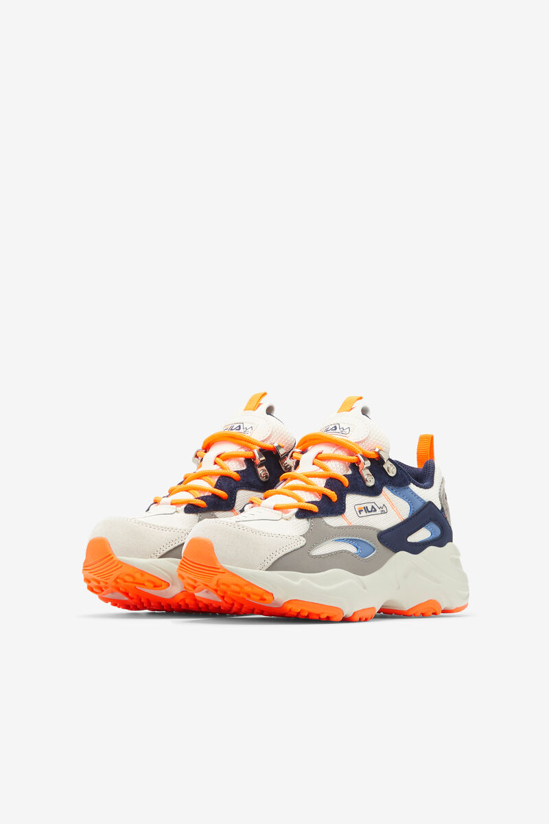 Silver / Orange Kids' Fila Little Ray Tracer Tr 2 Platform Shoes | ANqgkZWCAUU