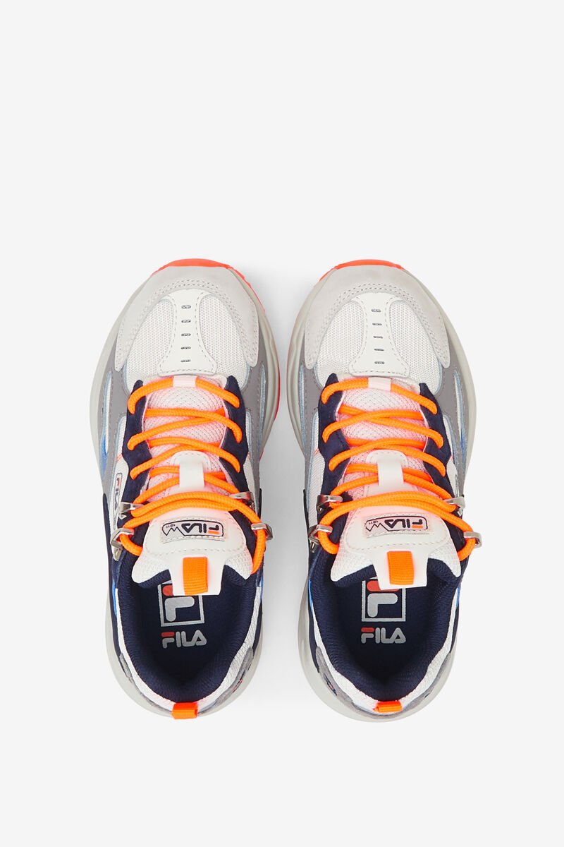 Silver / Orange Kids' Fila Little Ray Tracer Tr 2 Platform Shoes | ANqgkZWCAUU