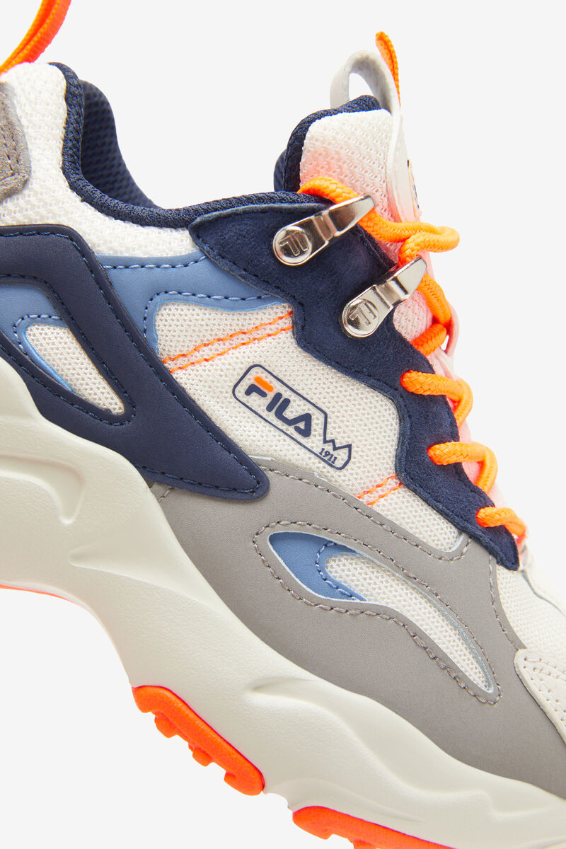 Silver / Orange Kids' Fila Little Ray Tracer Tr 2 Platform Shoes | ANqgkZWCAUU