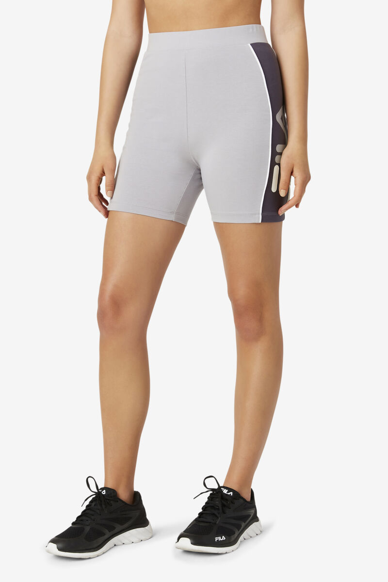 Silver / White Women's Fila Trina Bike Short Leggings | jWMtjfklbqz