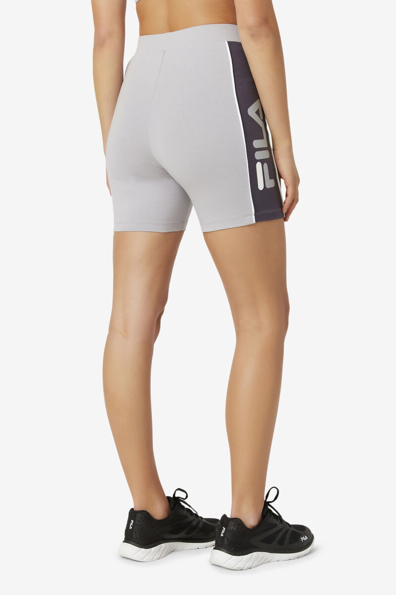 Silver / White Women's Fila Trina Bike Short Leggings | jWMtjfklbqz