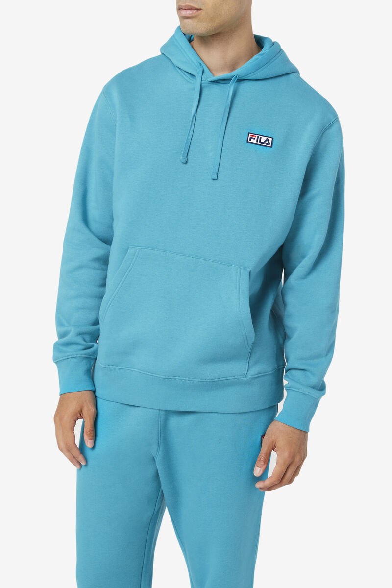 Turquoise Men's Fila Algot Hoodie Hoodies | 5lGopZbOJA3