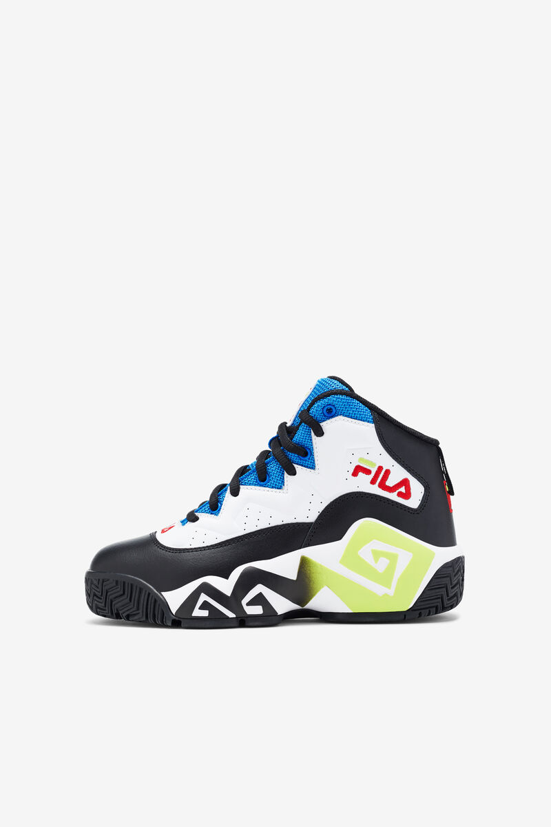 White / Black / Blue Kids' Fila Big Mb Basketball Shoes | 29JxgrPL6Ce