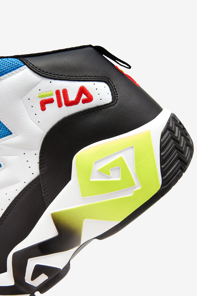 White / Black / Blue Men's Fila Mb Retro Basketball Shoes | Fila Trainers | nayDoBldP9H