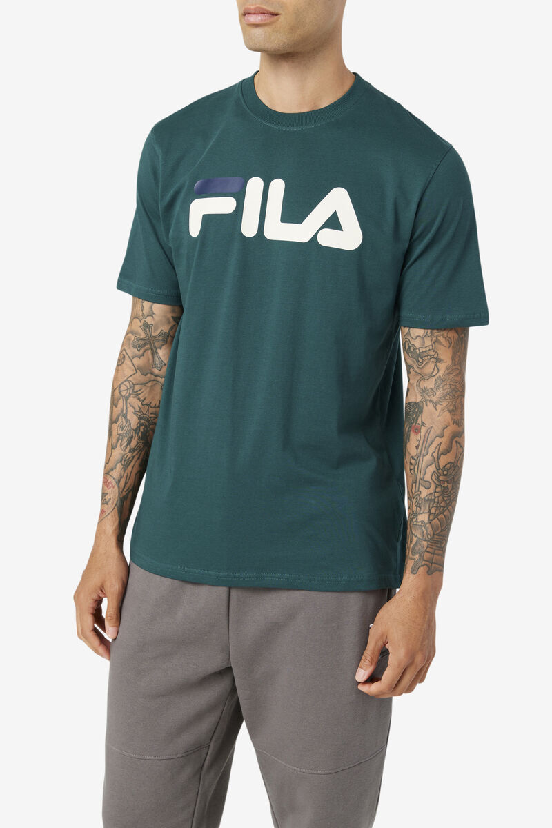 White / Black Men's Fila Eagle T Shirts | 8nyq8hk2Fo1