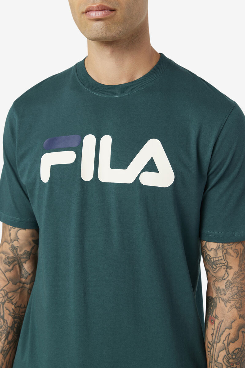 White / Black Men's Fila Eagle T Shirts | 8nyq8hk2Fo1