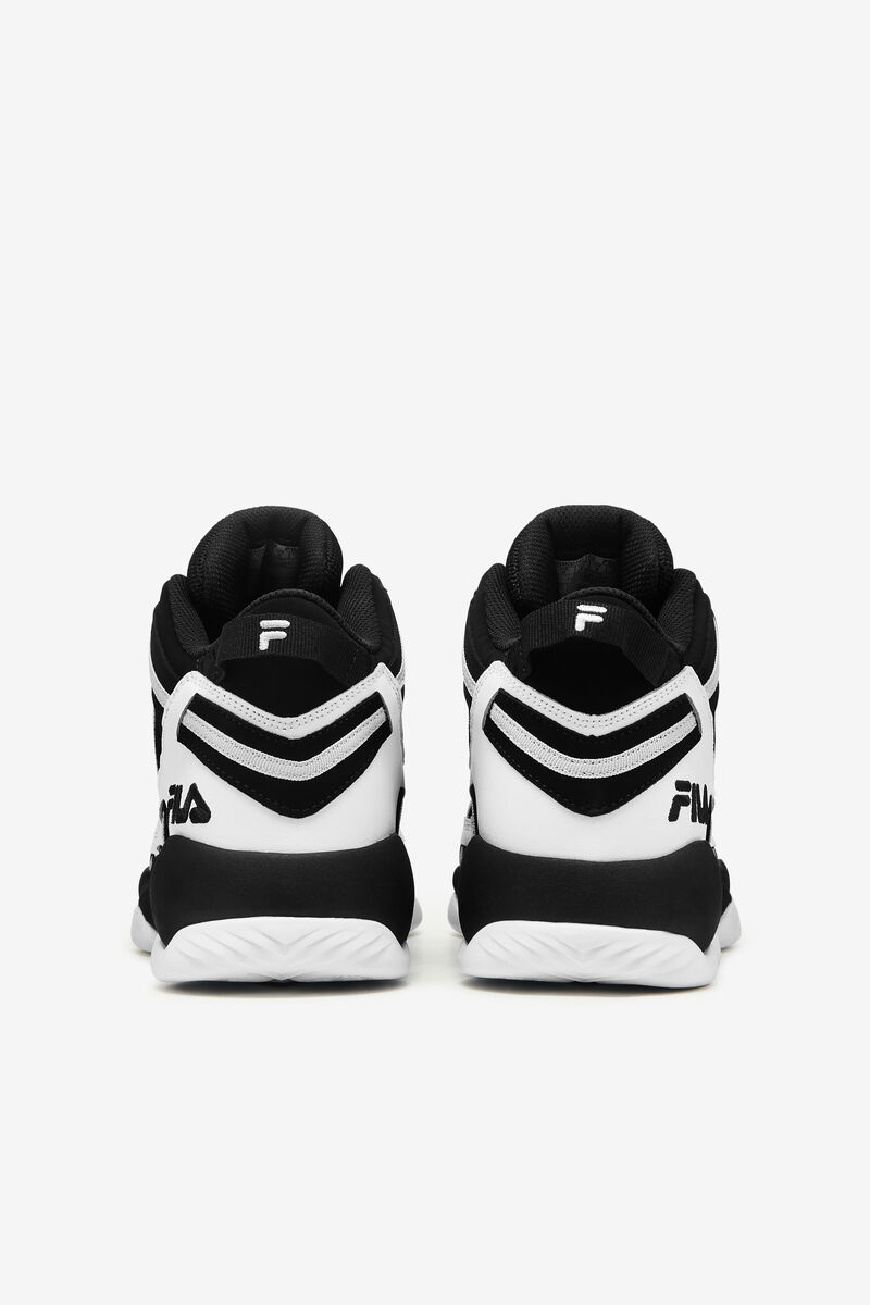 White / Black / Metal Silver Men's Fila Black Stackhouse Spaghetti Sneaker | Fila Trainers | D5LwYD2