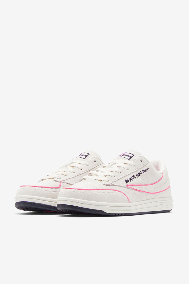 White / Black / Pink Women's Fila Tennis 88 Premium X Msgm Trainers | PI4DNuhH4od