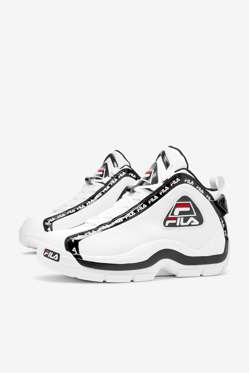 White / Black / Red Men's Fila Grant Hill 2 Repeat Basketball Shoes | 15CYLFBjapS