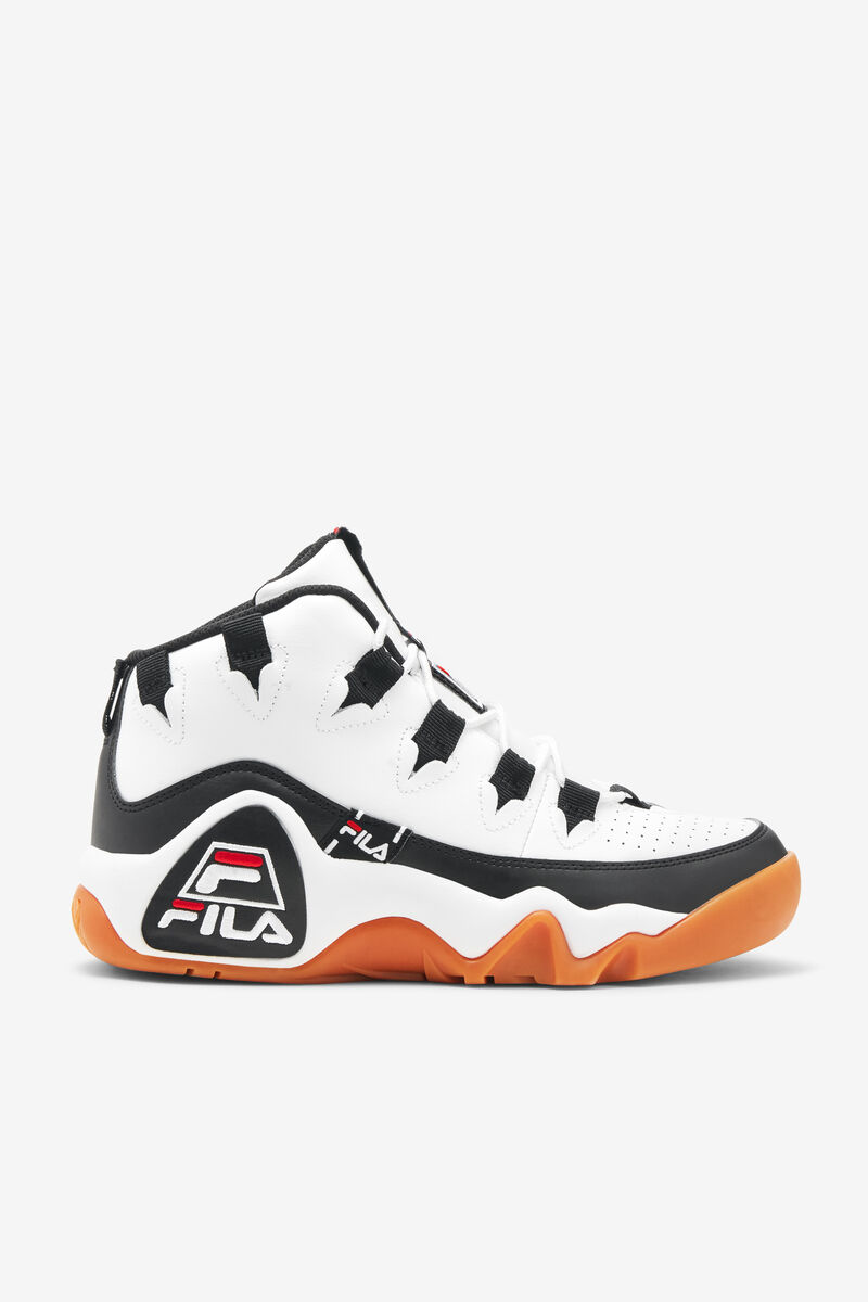 White / Black / Red Men\'s Fila Grant Hill 1 Tarvos Basketball Shoes | GDw97v4S8gV