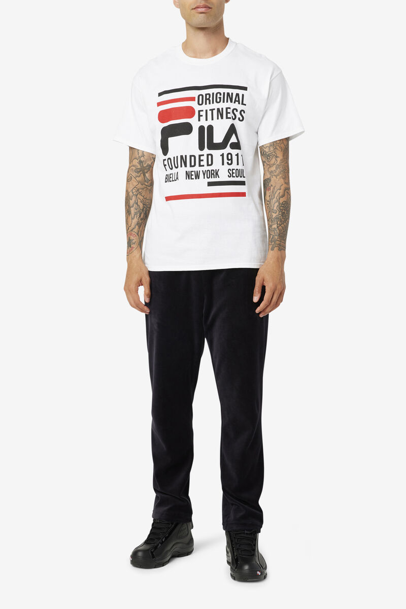 White / Black / Red Men's Fila Original Fitness T Shirts | dODBeVWYyHf