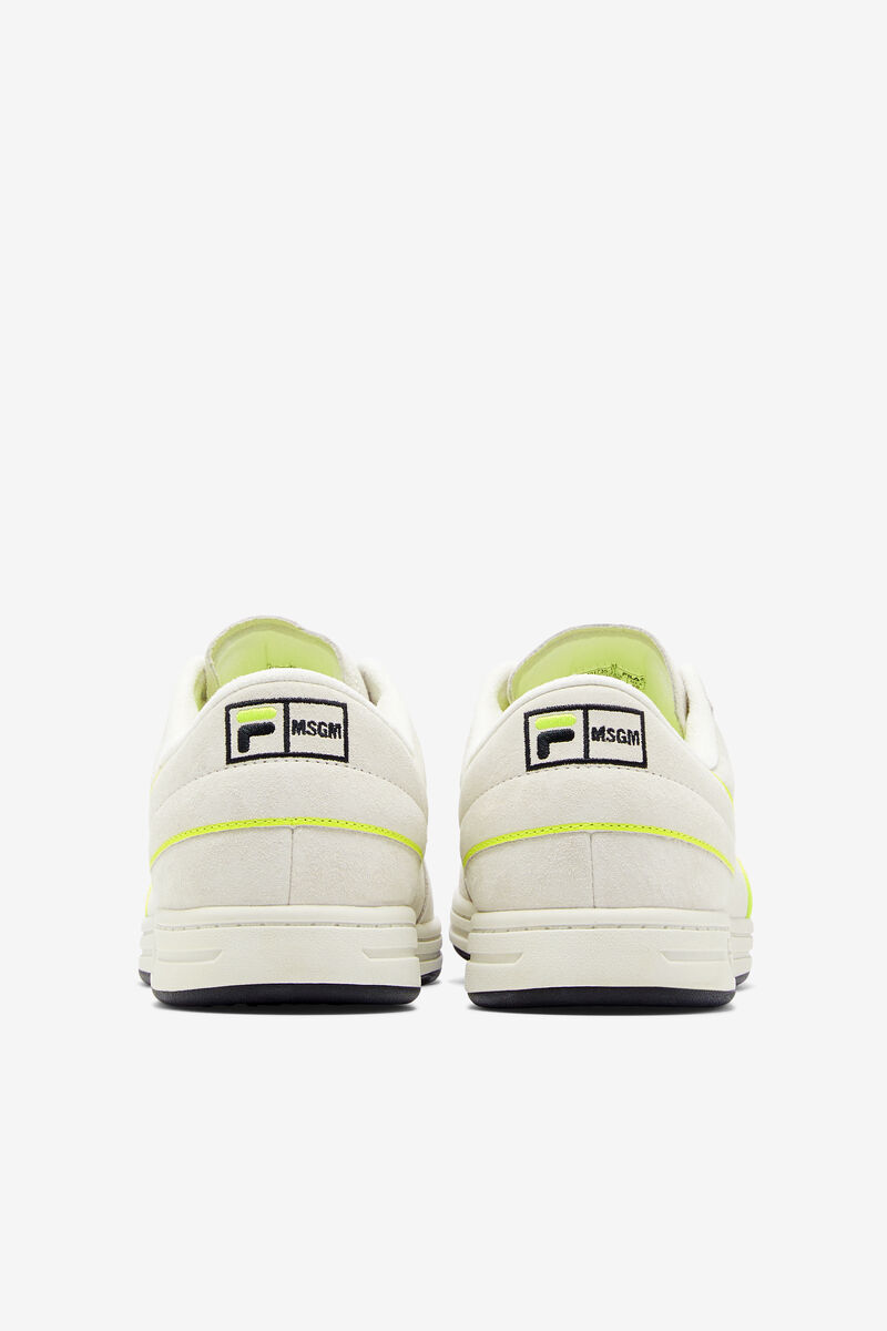 White / Black / Yellow Men's Fila Tennis 88 Premium X Msgm Designer Trainers | Fila Trainers | jCflf