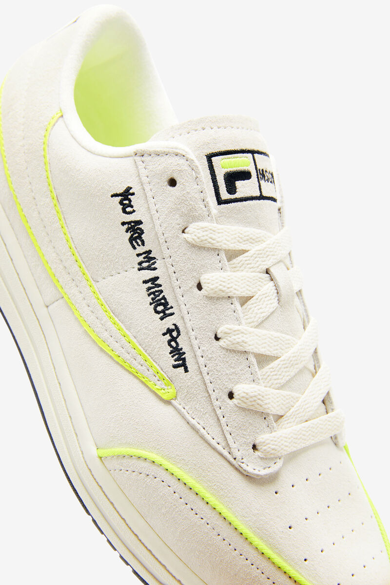 White / Black / Yellow Men's Fila Tennis 88 Premium X Msgm Designer Trainers | Fila Trainers | jCflf