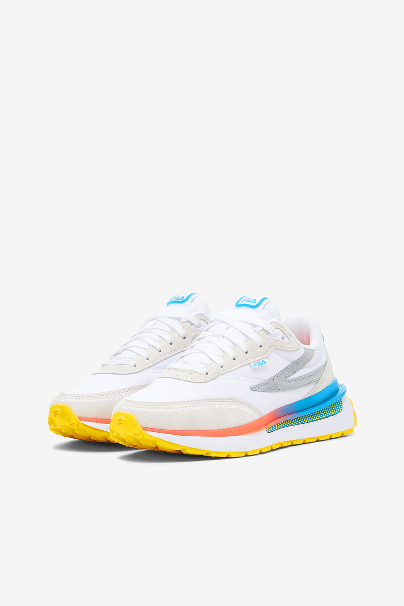 White / Blue / Lemon Women's Fila Renno Trainers | YTtvaf8LD7F