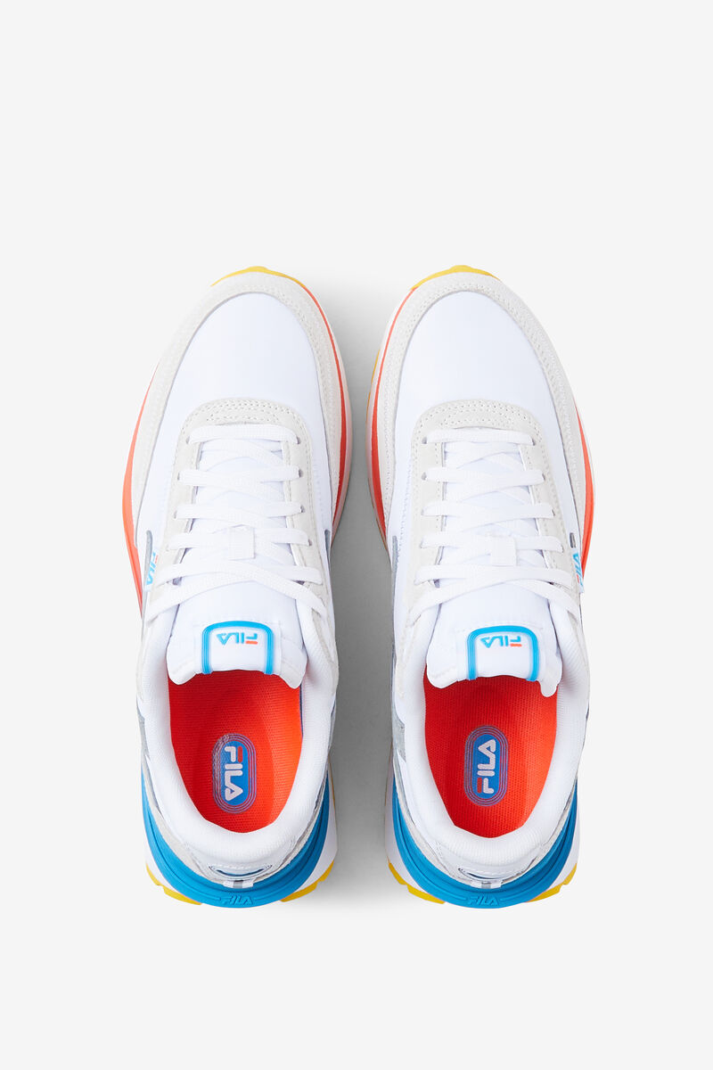 White / Blue / Lemon Women's Fila Renno Trainers | YTtvaf8LD7F