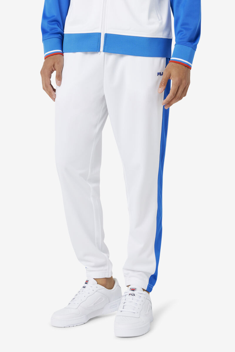 White / Blue Men's Fila Puerto Rico Pant Tracksuits | QAr4i8AwpYP