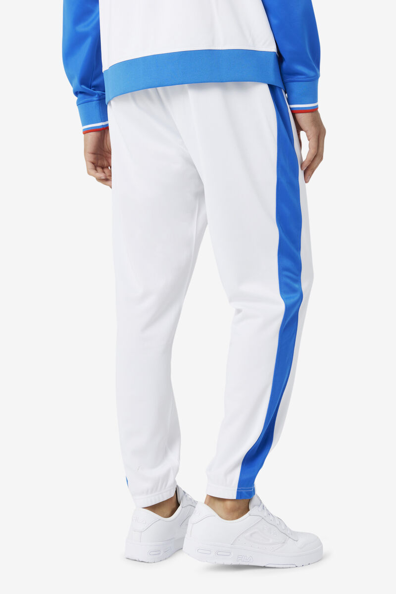 White / Blue Men's Fila Puerto Rico Pant Tracksuits | QAr4i8AwpYP