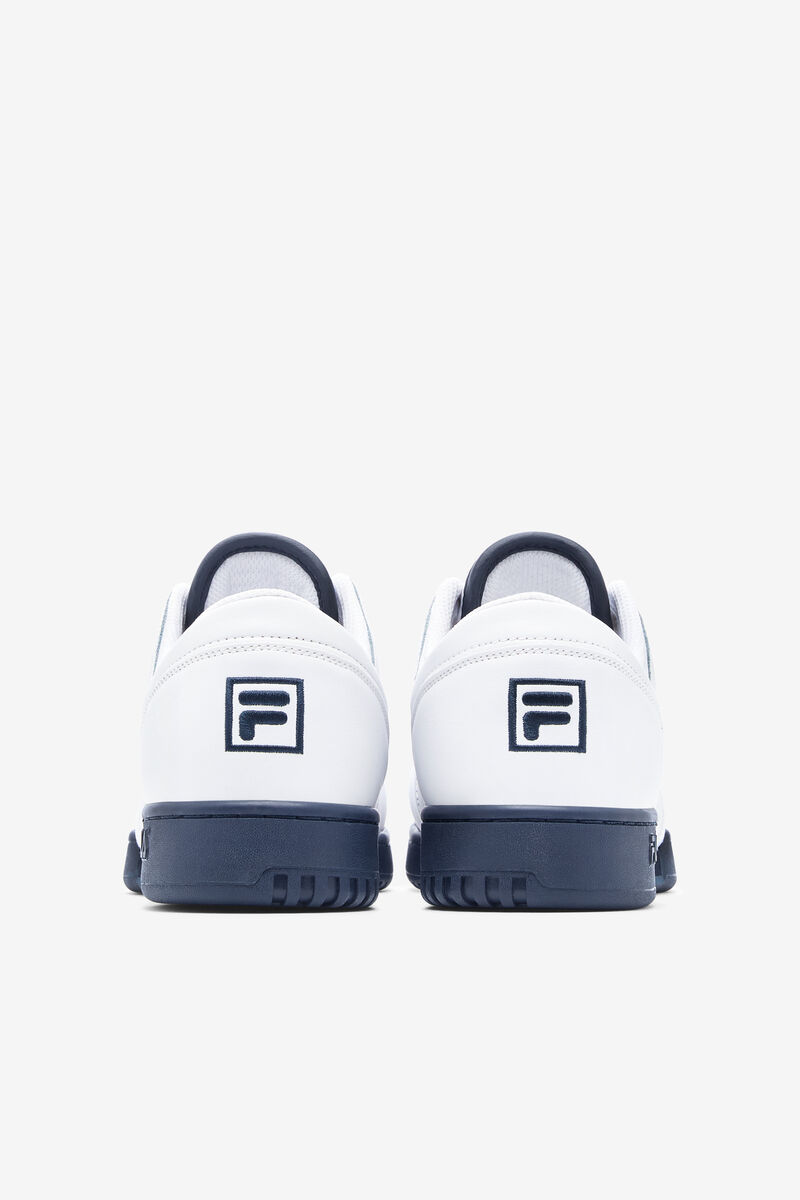 White / Blue / White Men's Fila Original Fitness Flat Shoes | 3hiW3avMCJd