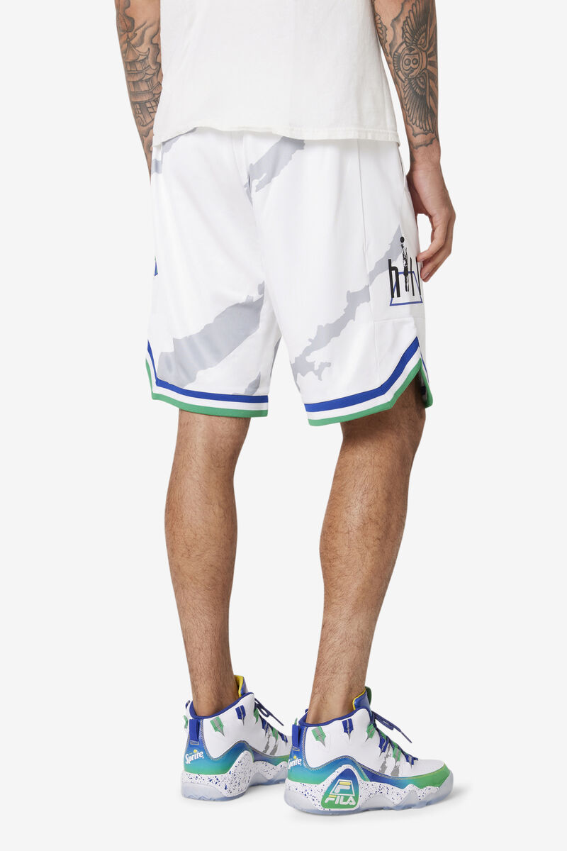 White / Blue Women's Fila Grant Hill X Sprite Short Shorts | atbzYzX4Vms