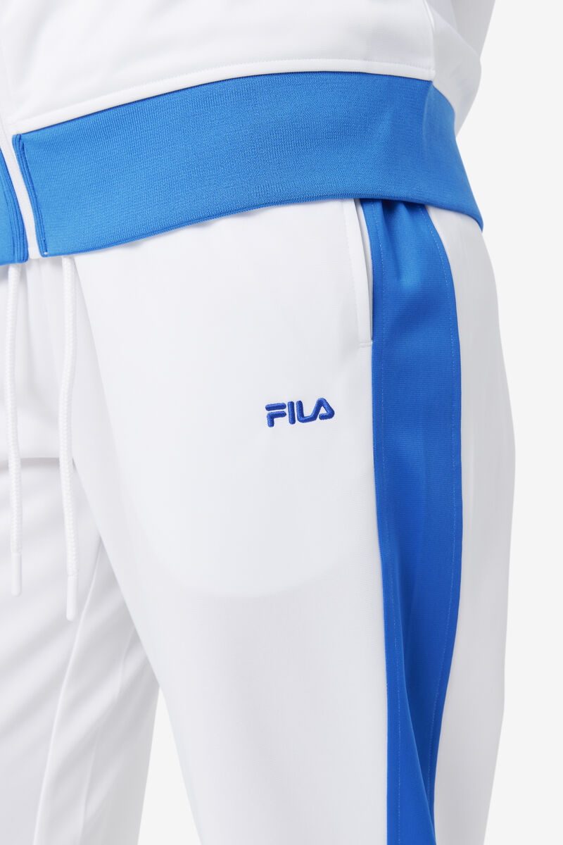 White / Blue Women's Fila Puerto Rico Pant Tracksuits | ZJ7hUriHgrQ