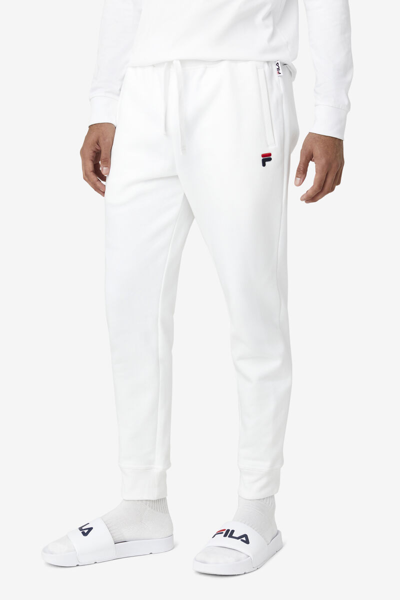 White Men's Fila Chardon Jogger Pants | nW3iP75xyB4