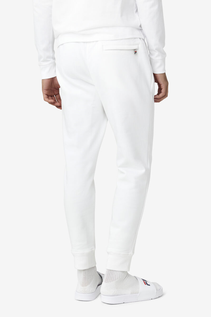 White Men's Fila Chardon Jogger Pants | nW3iP75xyB4