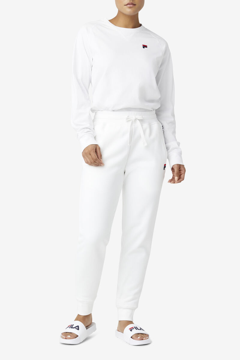 White Men's Fila Chardon Jogger Pants | nW3iP75xyB4