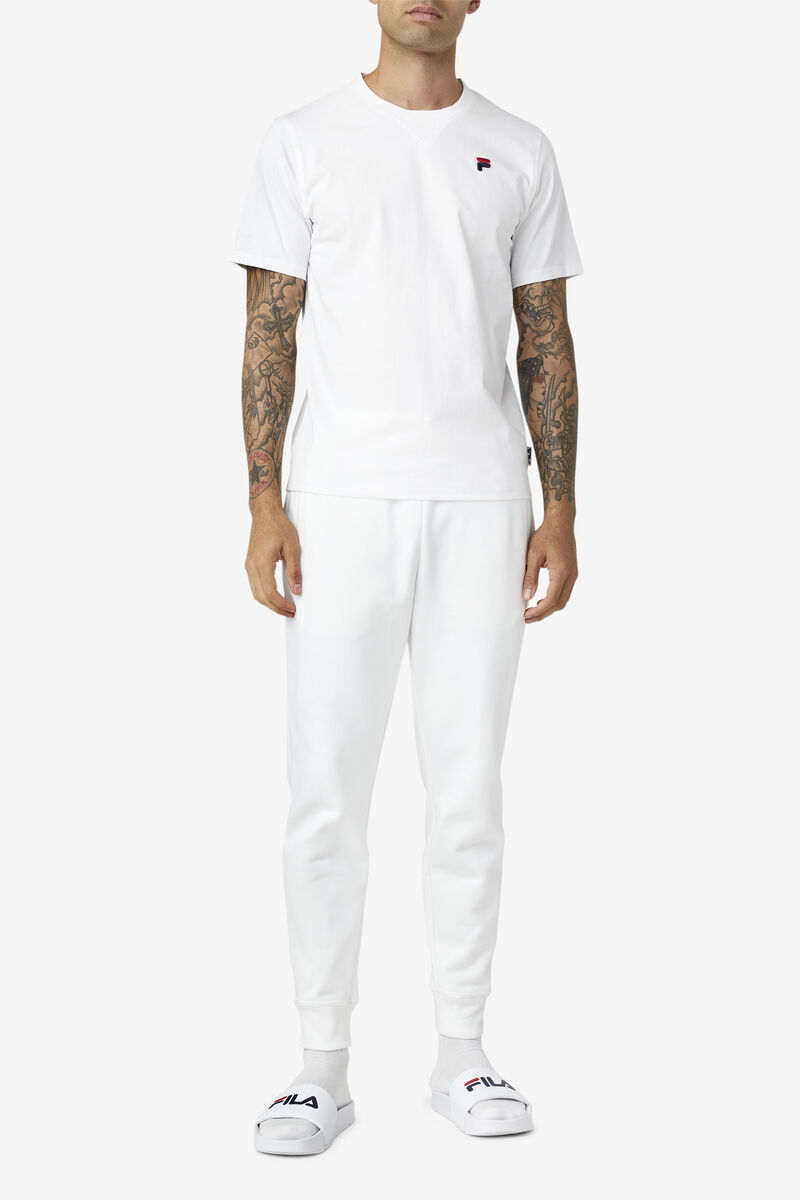 White Men's Fila Derion T Shirts | YC2iCY3lq5F