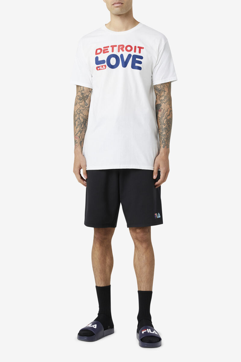 White Men's Fila Detroit Love T Shirts | 6ipc9wK7Okt