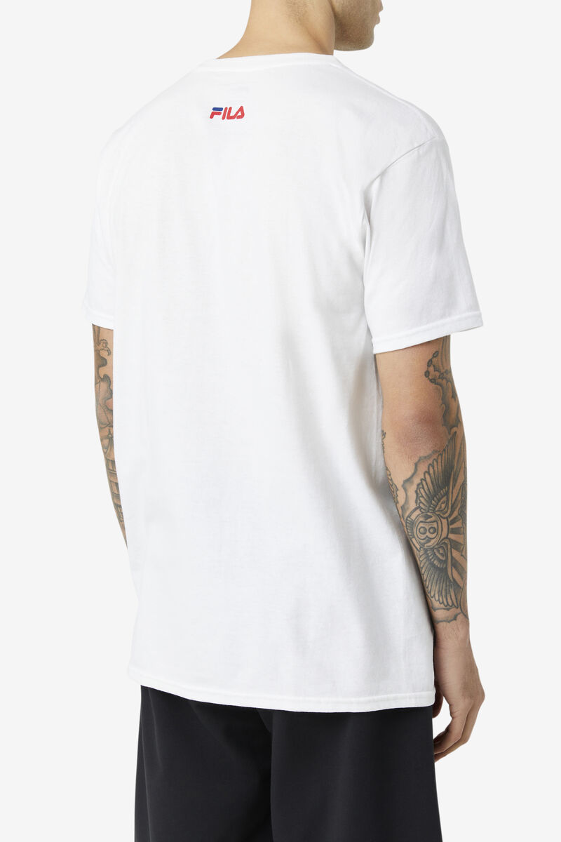 White Men's Fila Detroit Love T Shirts | 6ipc9wK7Okt